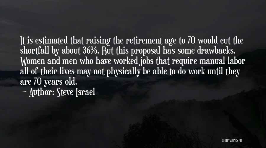 Retirement Age Quotes By Steve Israel