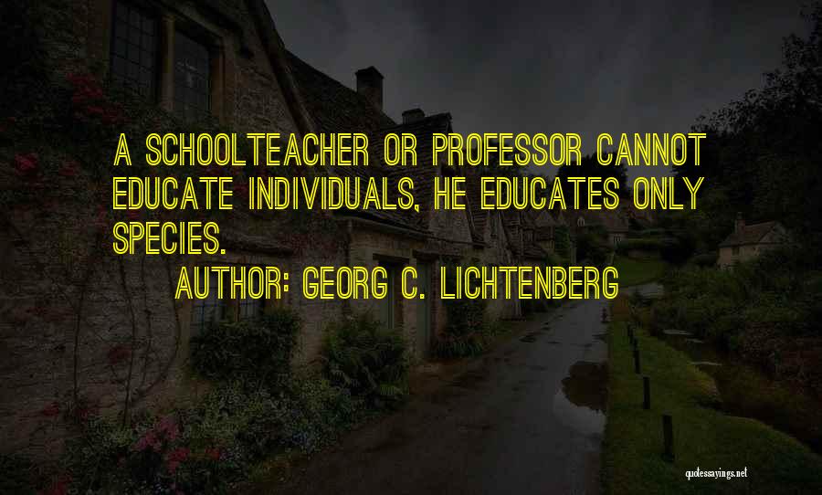 Retirement Of A Teacher Quotes By Georg C. Lichtenberg