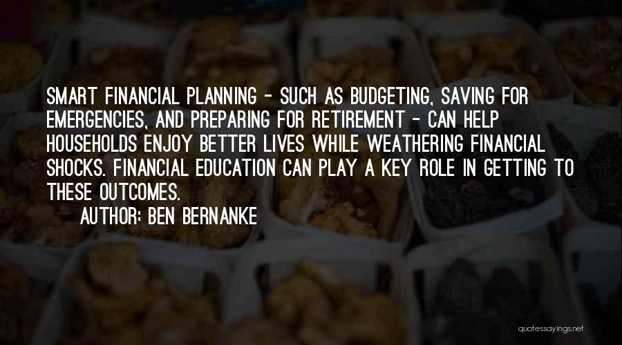 Retirement Planning Quotes By Ben Bernanke