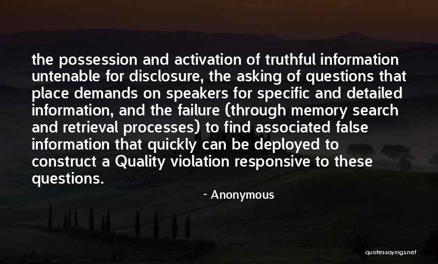 Retrieval Memory Quotes By Anonymous