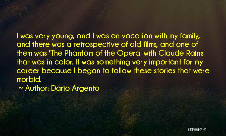 Retrospective Quotes By Dario Argento