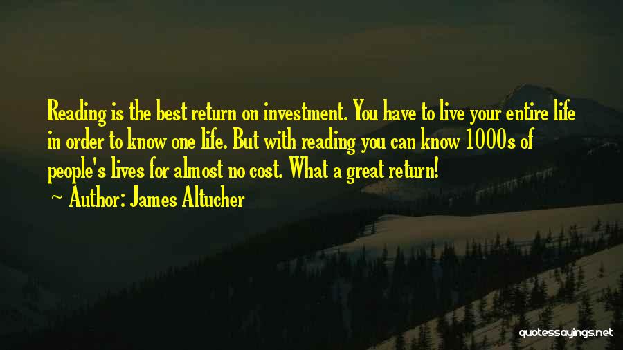Return On Investment Quotes By James Altucher