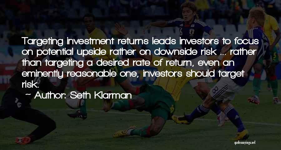 Return On Investment Quotes By Seth Klarman