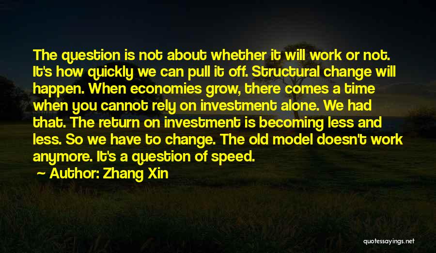 Return On Investment Quotes By Zhang Xin