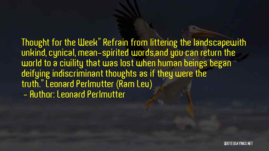 Return Quotes By Leonard Perlmutter
