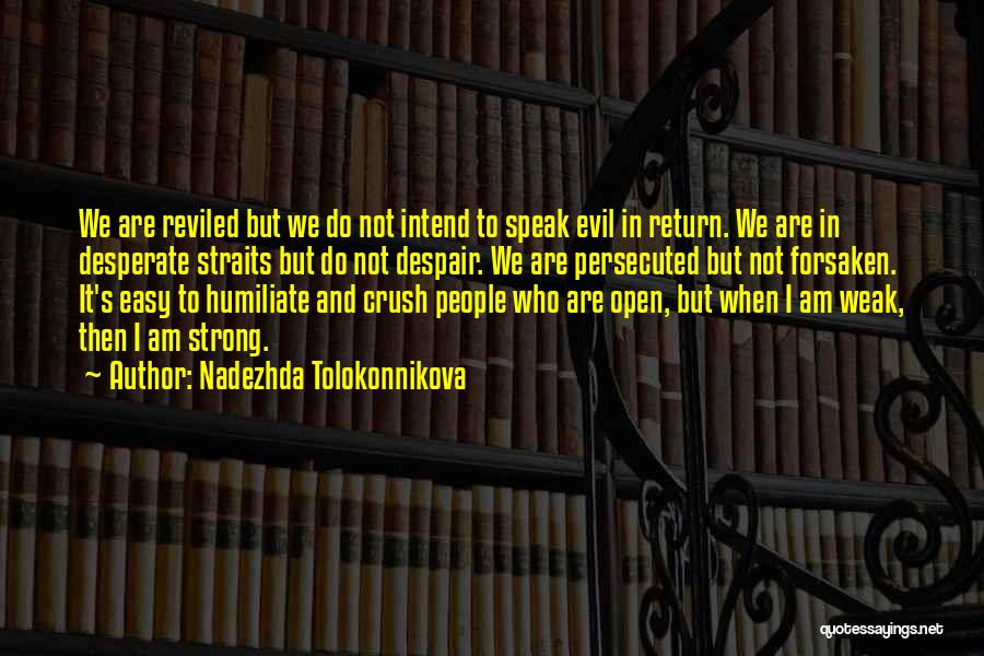 Return Quotes By Nadezhda Tolokonnikova