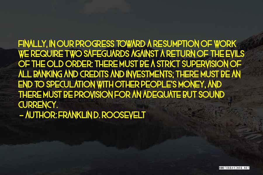 Return To Work Quotes By Franklin D. Roosevelt