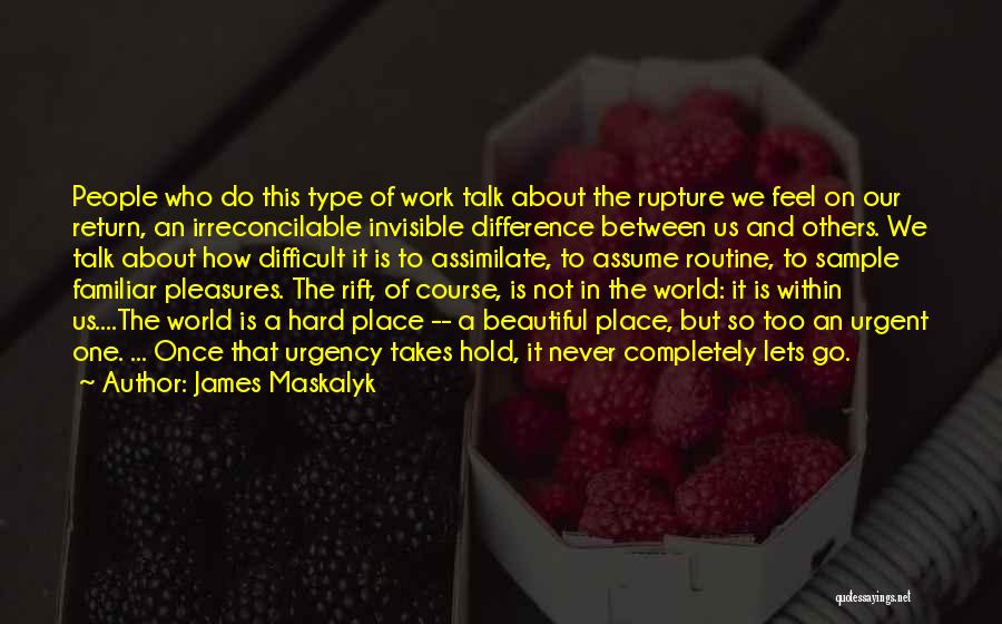 Return To Work Quotes By James Maskalyk