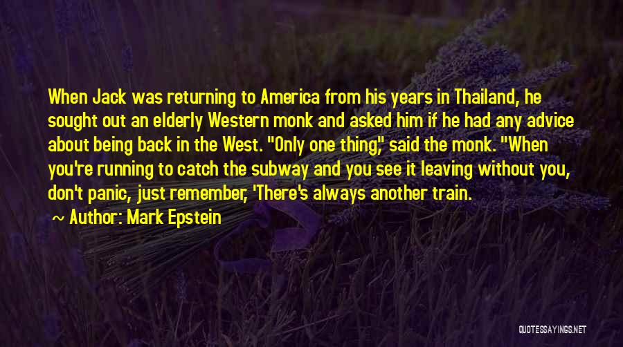 Returning Back Quotes By Mark Epstein