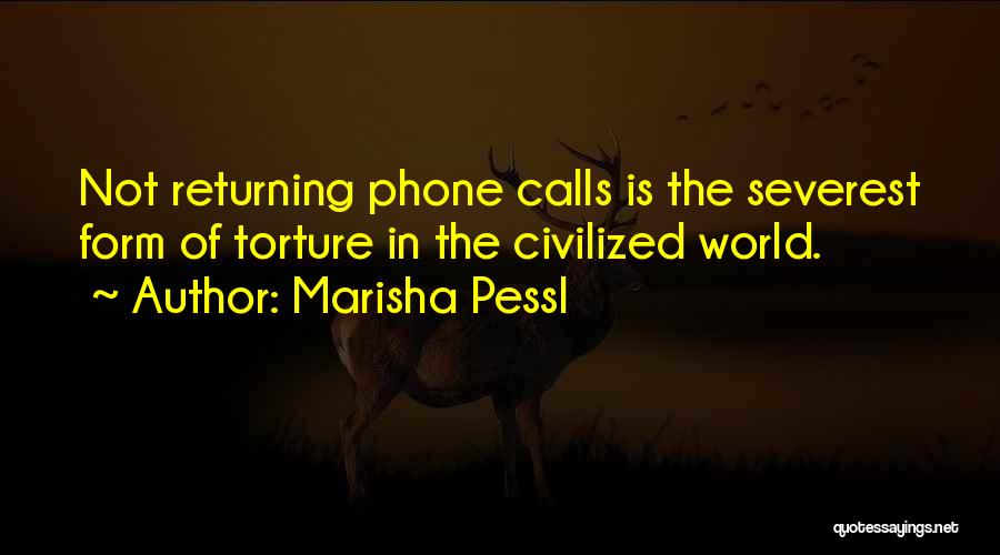 Returning Calls Quotes By Marisha Pessl