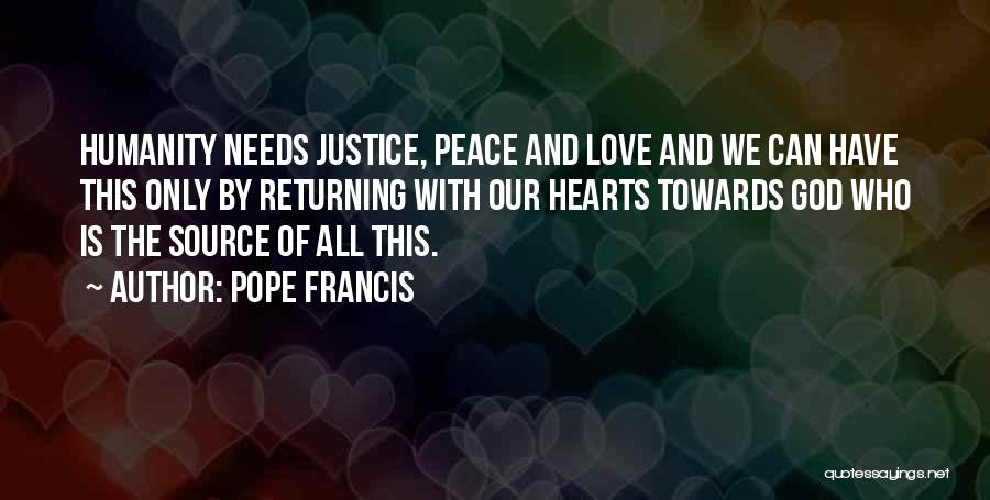 Returning Love Quotes By Pope Francis