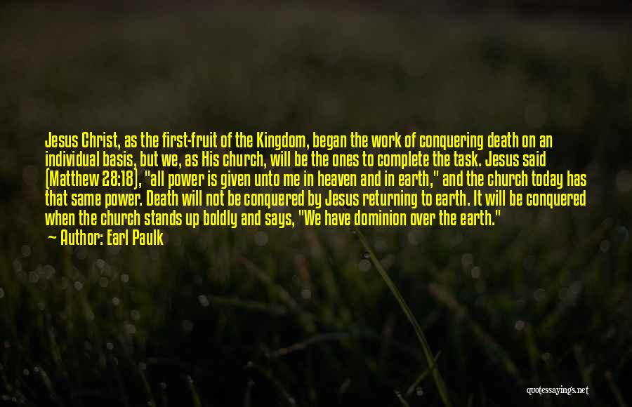 Returning To Work Quotes By Earl Paulk