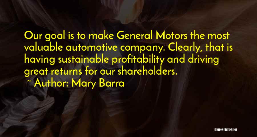 Returns Quotes By Mary Barra