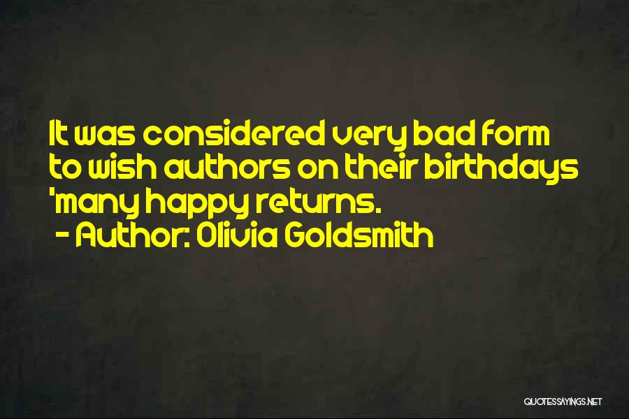 Returns Quotes By Olivia Goldsmith