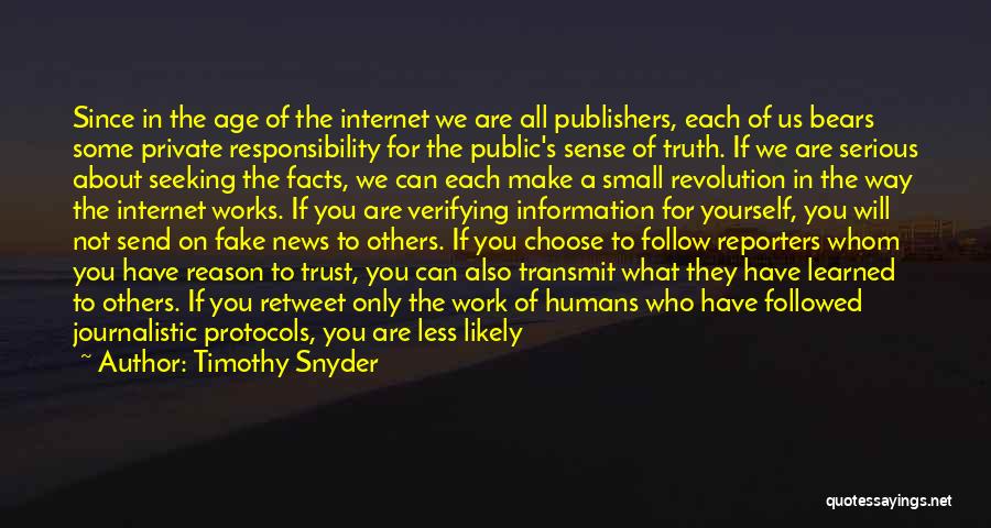 Retweet If Quotes By Timothy Snyder