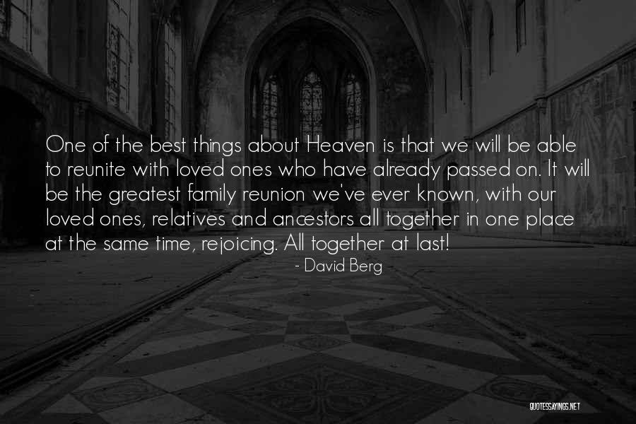 Reunion In Heaven Quotes By David Berg