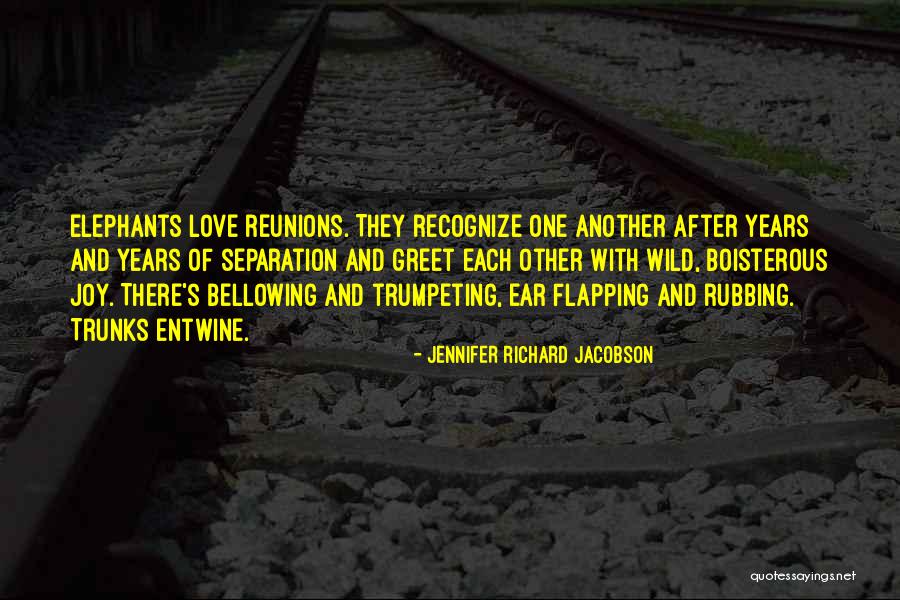 Reunions Quotes By Jennifer Richard Jacobson Reunions Quotes By Jennifer Richard Jacobson