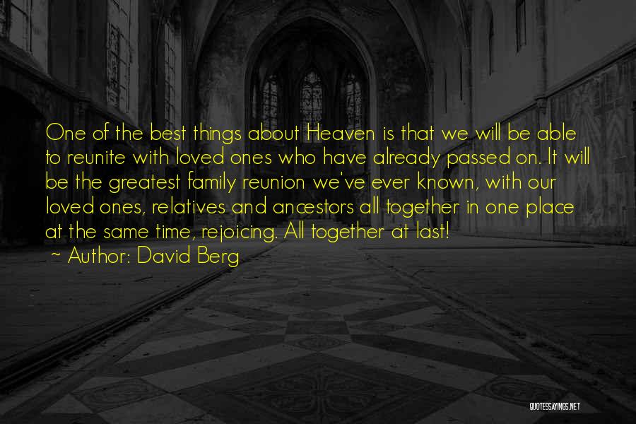 Reunite Soon Quotes By David Berg