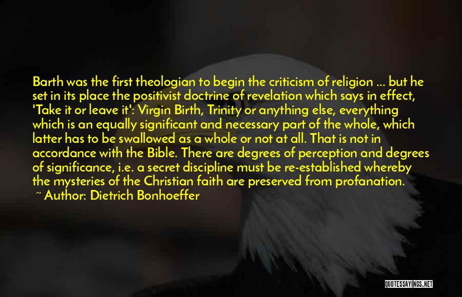 Revelation In The Bible Quotes By Dietrich Bonhoeffer