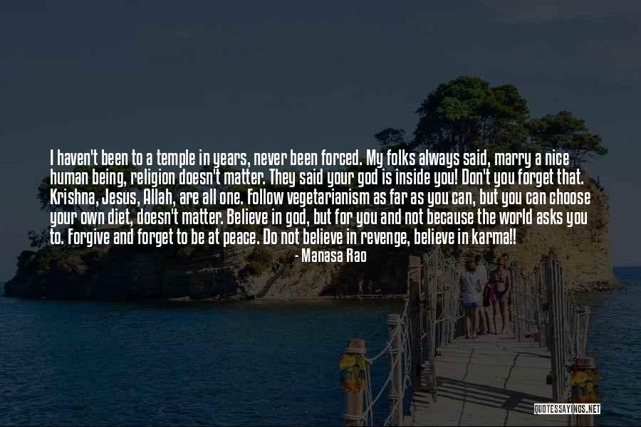 Revenge And God Quotes By Manasa Rao