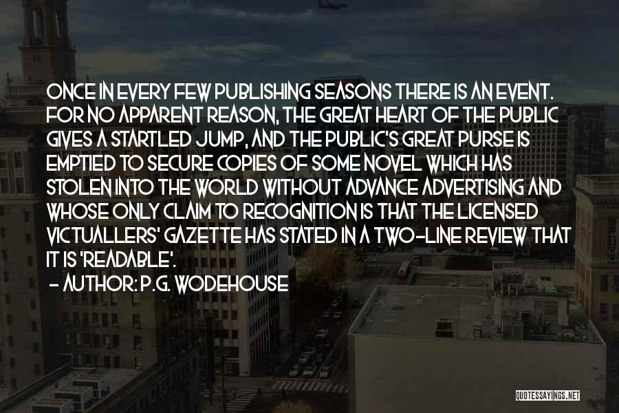 Review Quotes By P.G. Wodehouse