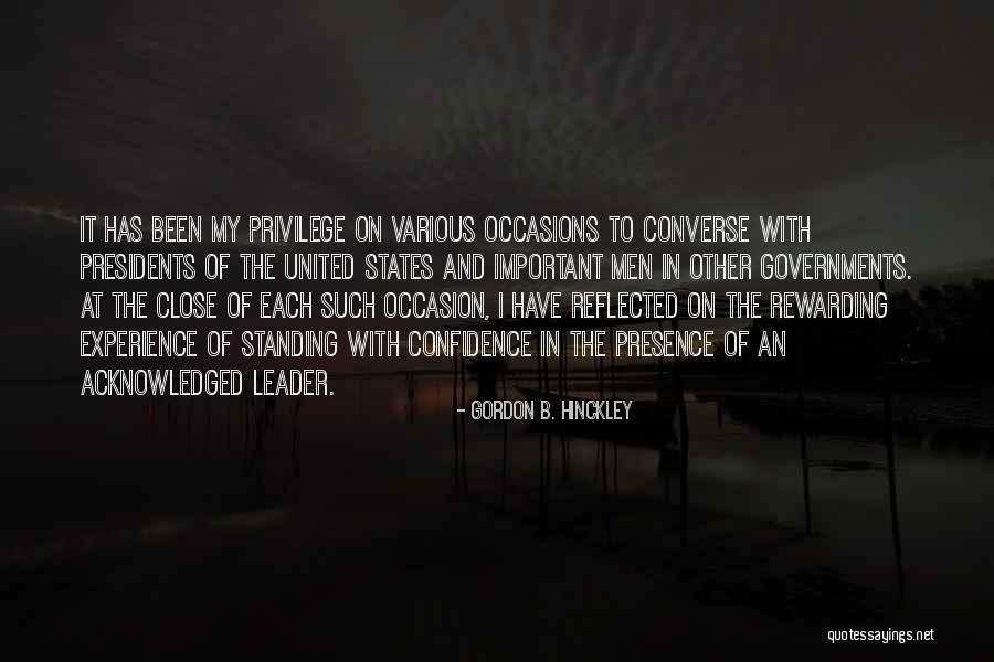 Rewarding Experience Quotes By Gordon B. Hinckley