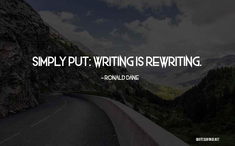 Rewriting Quotes By Ronald Dane