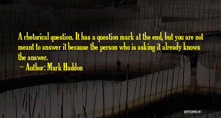 Rhetorical Question Quotes By Mark Haddon