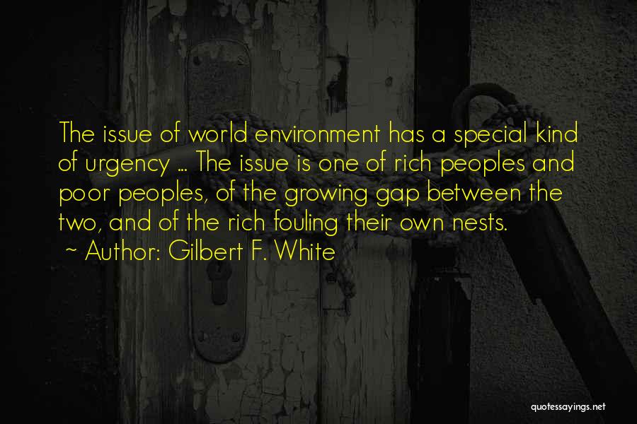 Rich And Poor Gap Quotes By Gilbert F. White