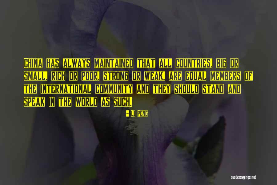 Rich Countries Quotes By Li Peng Rich Countries Quotes By Li Peng