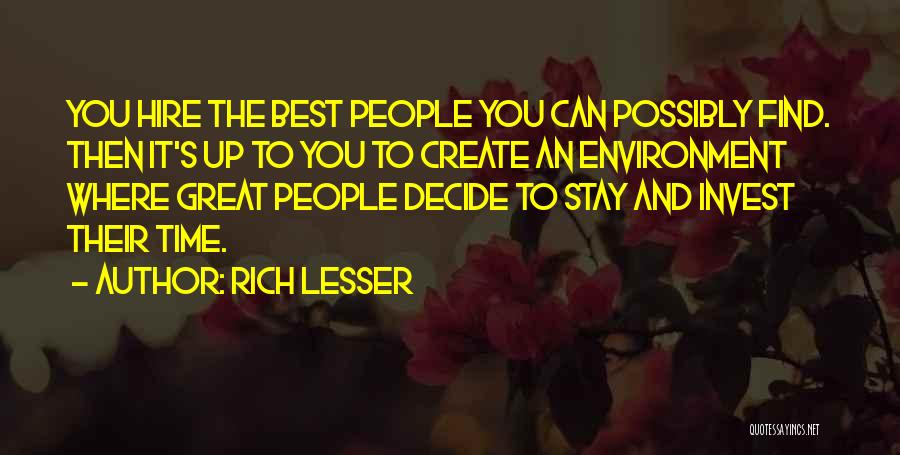 Rich Lesser Quotes 666007