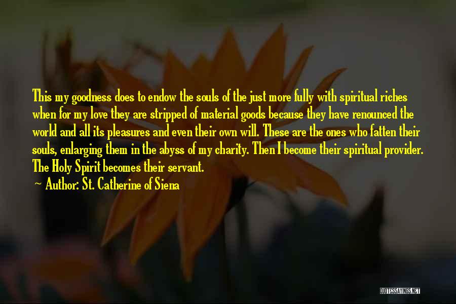 Riches And Love Quotes By St. Catherine Of Siena