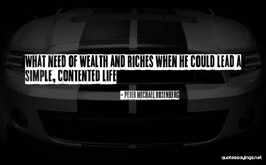 Riches Wealth Quotes By Peter Michael Rosenberg