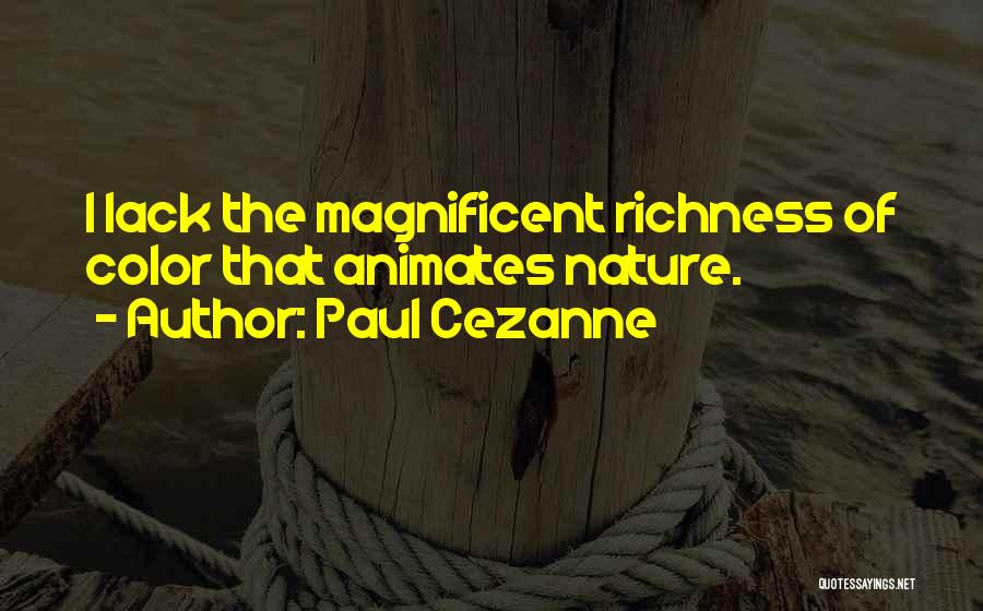 Richness Quotes By Paul Cezanne