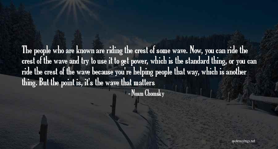 Ride The Wave Quotes By Noam Chomsky