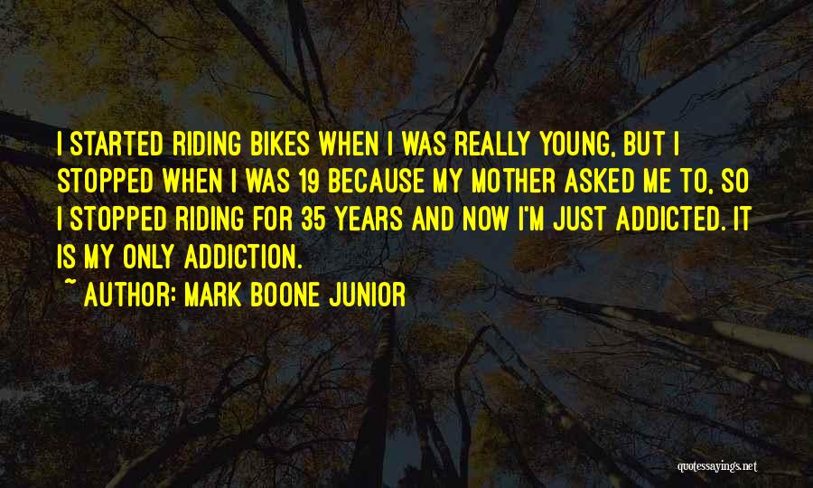 Riding Bikes Quotes By Mark Boone Junior