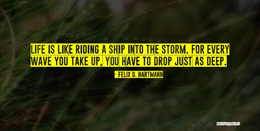 Riding The Wave Of Life Quotes By Felix O. Hartmann Riding The Wave Of Life Quotes By Felix O. Hartmann