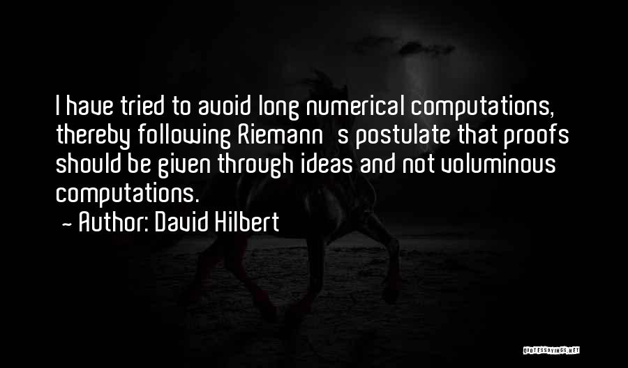 Riemann Quotes By David Hilbert