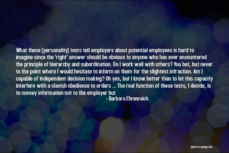 Right Answer Quotes By Barbara Ehrenreich Right Answer Quotes By Barbara Ehrenreich