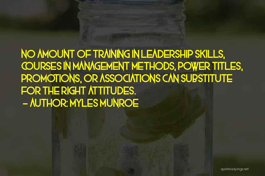 Right Attitude Quotes By Myles Munroe