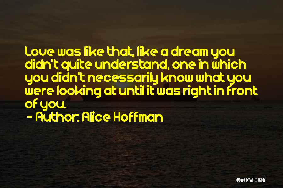 Right In Front Of You Love Quotes By Alice Hoffman