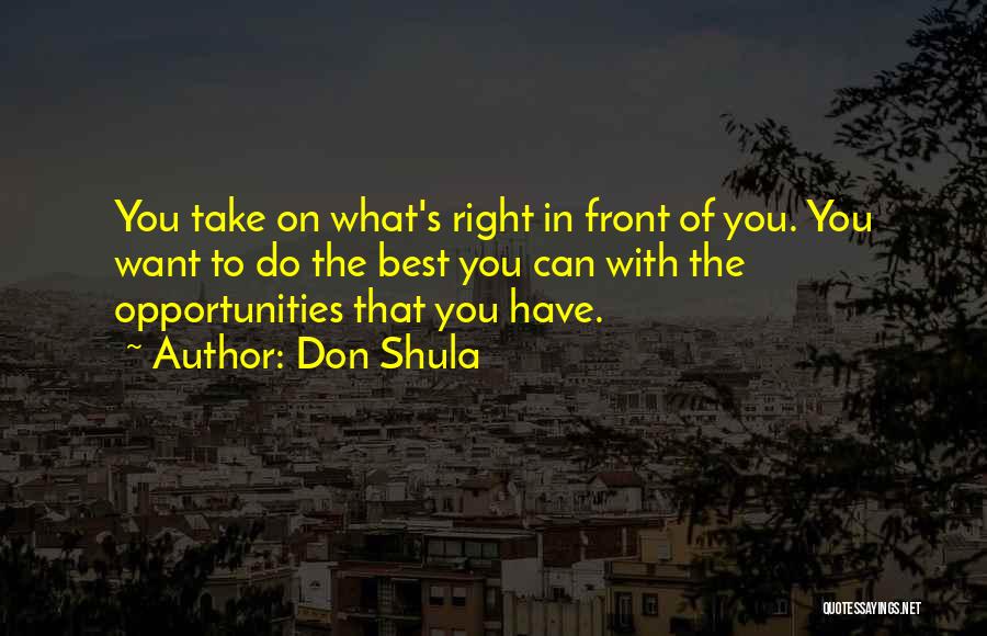 Right In Front Of You Quotes By Don Shula