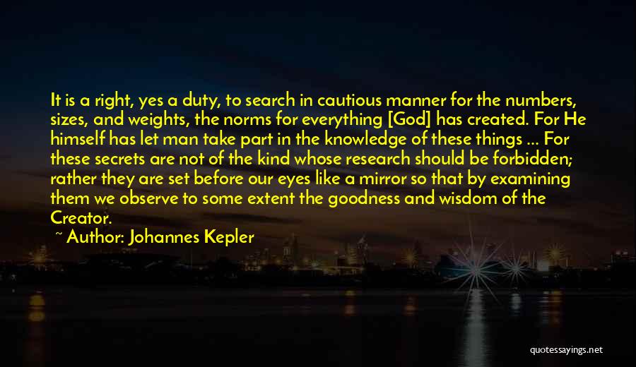 Right Manner Quotes By Johannes Kepler