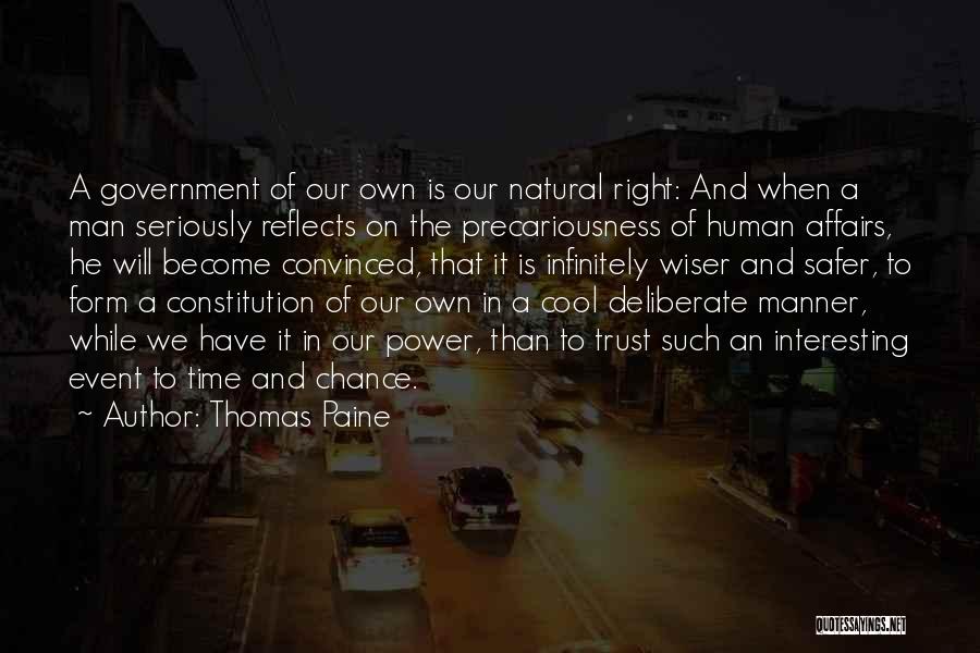 Right Manner Quotes By Thomas Paine