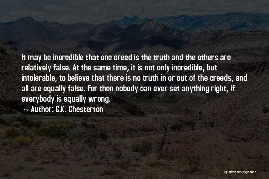 Right One At The Wrong Time Quotes By G.K. Chesterton