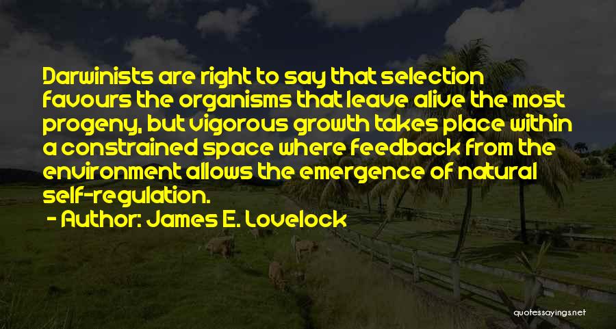 Right Selection Quotes By James E. Lovelock