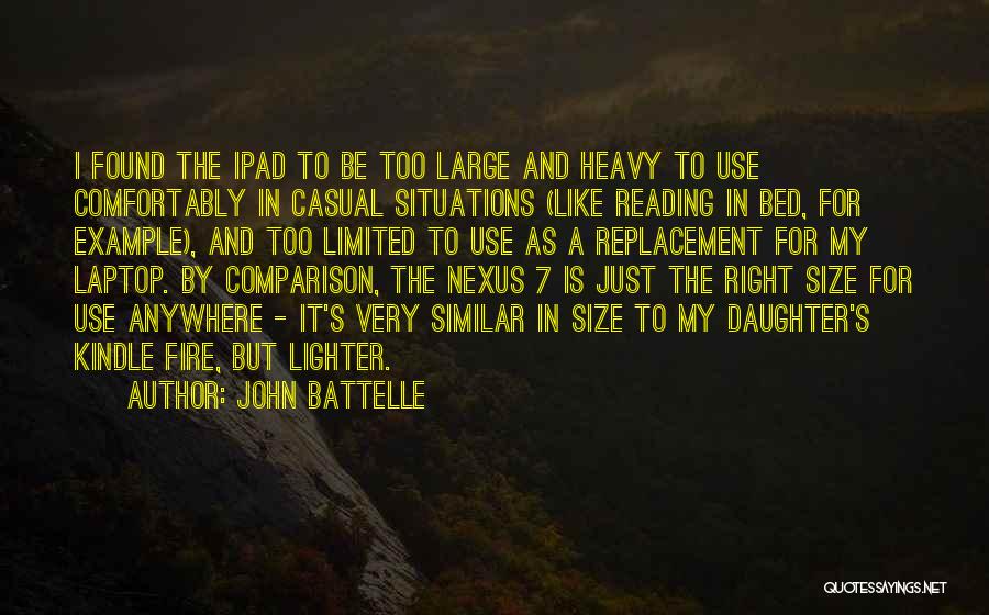 Right Size Quotes By John Battelle