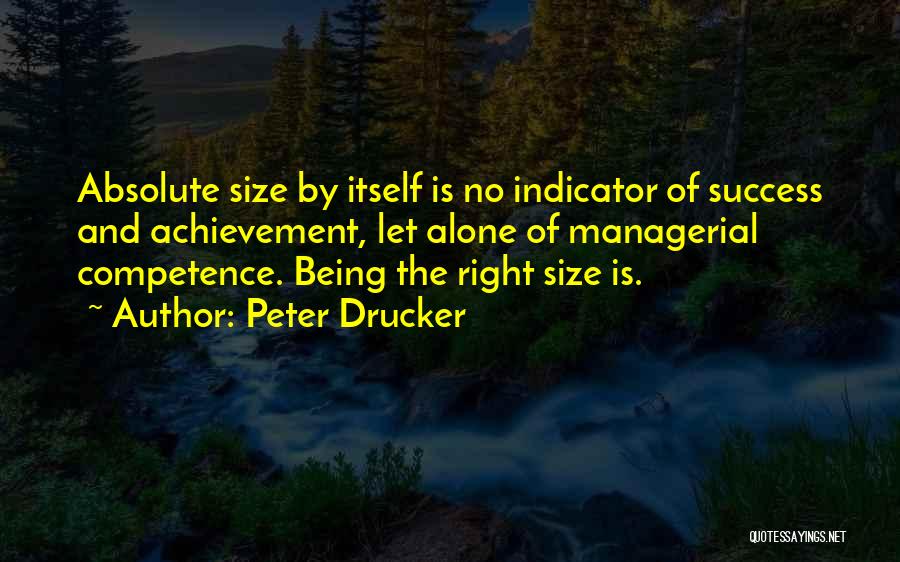 Right Size Quotes By Peter Drucker