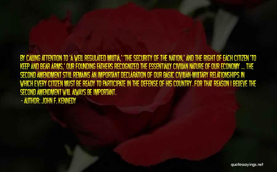 Right To Bear Arms Quotes By John F. Kennedy