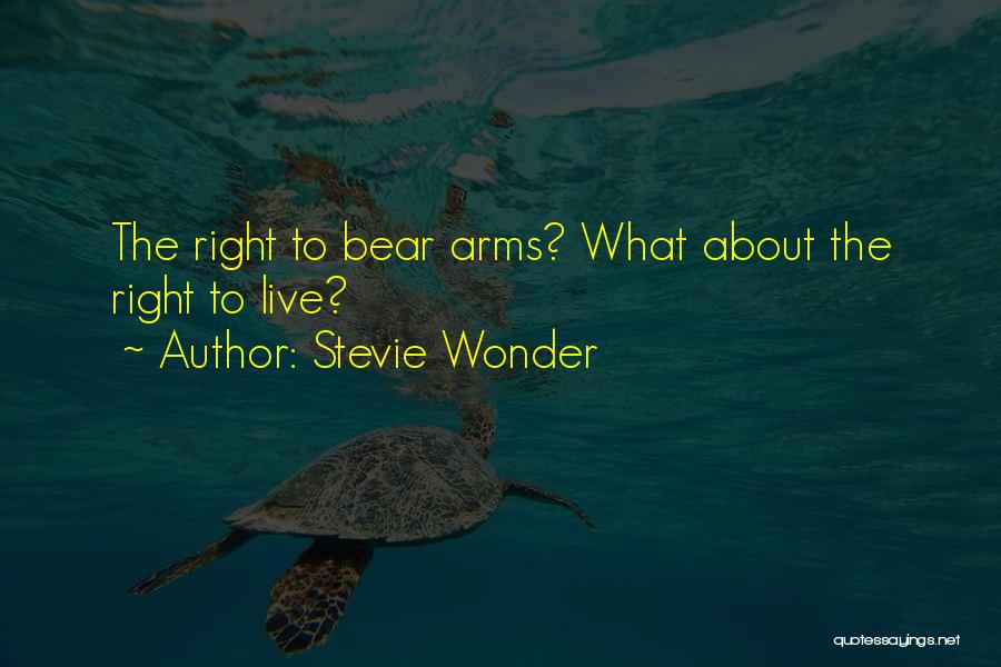 Right To Bear Arms Quotes By Stevie Wonder